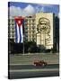 Cuban Flag Outside the Ministerio Del Interior at Plaza De La Revolucion, Havana, Cuba-Gavin Hellier-Stretched Canvas