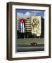 Cuban Flag Outside the Ministerio Del Interior at Plaza De La Revolucion, Havana, Cuba-Gavin Hellier-Framed Photographic Print