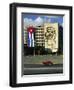 Cuban Flag Outside the Ministerio Del Interior at Plaza De La Revolucion, Havana, Cuba-Gavin Hellier-Framed Photographic Print