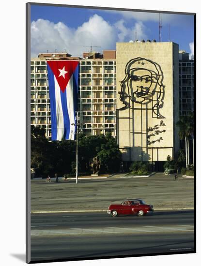 Cuban Flag Outside the Ministerio Del Interior at Plaza De La Revolucion, Havana, Cuba-Gavin Hellier-Mounted Photographic Print