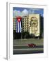 Cuban Flag Outside the Ministerio Del Interior at Plaza De La Revolucion, Havana, Cuba-Gavin Hellier-Framed Photographic Print