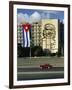 Cuban Flag Outside the Ministerio Del Interior at Plaza De La Revolucion, Havana, Cuba-Gavin Hellier-Framed Photographic Print