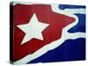Cuban Flag Painted on Wall, Varadero, Matanzas, Cuba-Martin Lladã³-Stretched Canvas