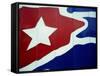 Cuban Flag Painted on Wall, Varadero, Matanzas, Cuba-Martin Lladã³-Framed Stretched Canvas