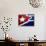 Cuban Flag Painted on Wall, Varadero, Matanzas, Cuba-Martin Lladã³-Mounted Photographic Print displayed on a wall