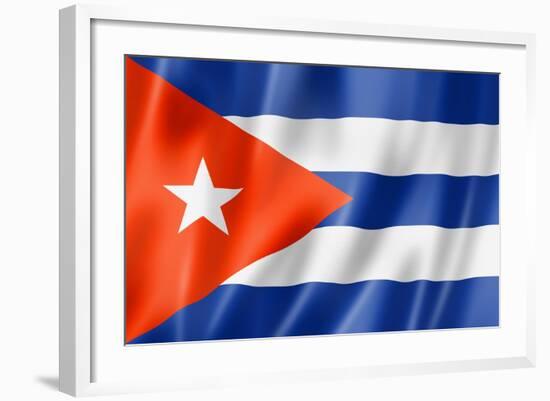 Cuban Flag-daboost-Framed Art Print