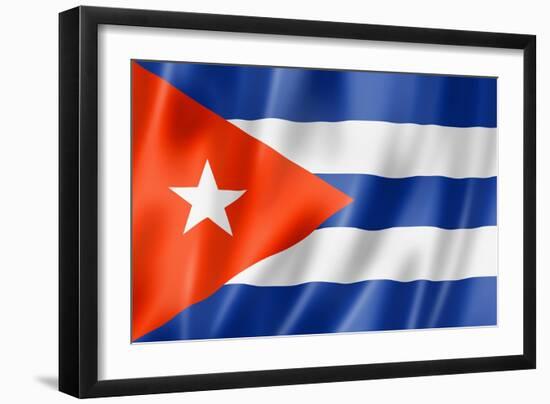 Cuban Flag-daboost-Framed Art Print