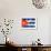 Cuban Flag-daboost-Framed Art Print displayed on a wall