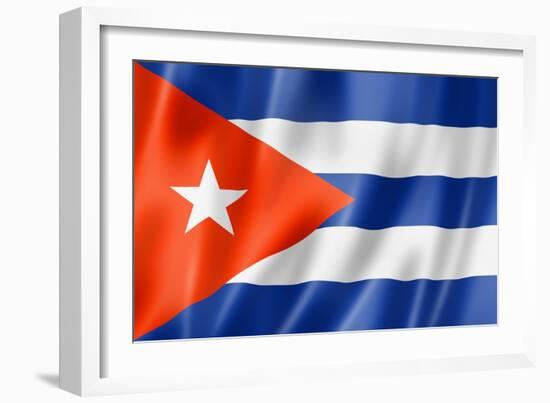 Cuban Flag-daboost-Framed Art Print