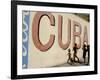 Cuban Girls Run in a Street in Havana, Cuba, Thursday, August 10, 2006-Javier Galeano-Framed Photographic Print