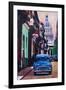 Cuban Oldtimer Street Scene in Havanna Cuba with B-Markus Bleichner-Framed Art Print