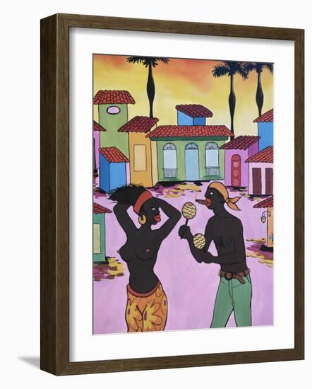 Cuban Painting, Havana, Cuba, West Indies, Central America-Gavin Hellier-Framed Photographic Print