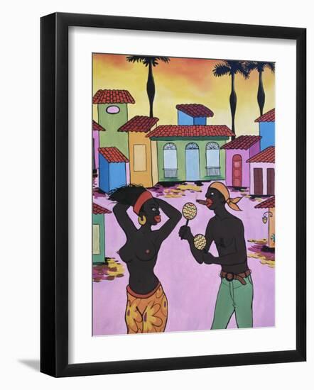 Cuban Painting, Havana, Cuba, West Indies, Central America-Gavin Hellier-Framed Photographic Print