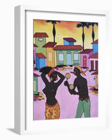 Cuban Painting, Havana, Cuba, West Indies, Central America-Gavin Hellier-Framed Photographic Print