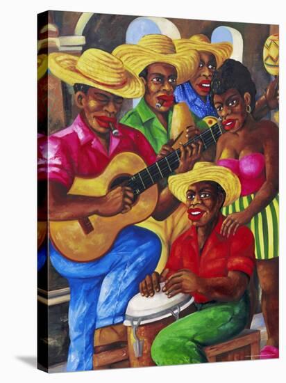 Cuban Paintings, Havana, Cuba, West Indies, Central America-Gavin Hellier-Stretched Canvas