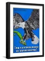 Cuban Poster Protesting at the American Naval Base in Guantanamo Bay-null-Framed Giclee Print