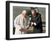 Cuban President Fidel Castro,And Pope John Paul II-null-Framed Premium Photographic Print