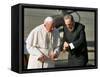 Cuban President Fidel Castro,And Pope John Paul II-null-Framed Stretched Canvas