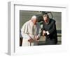 Cuban President Fidel Castro,And Pope John Paul II-null-Framed Photographic Print
