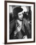 Cuban Rebel Ernesto "Che" Guevara, Left Arm in a Sling, Talking with Unseen Person-Joe Scherschel-Framed Premium Photographic Print