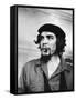 Cuban Rebel Ernesto "Che" Guevara with Lit Cigar Clenched Between Teeth and Left Arm in a Sling-Joe Scherschel-Framed Stretched Canvas