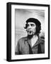 Cuban Rebel Ernesto "Che" Guevara with Lit Cigar Clenched Between Teeth and Left Arm in a Sling-Joe Scherschel-Framed Premium Photographic Print