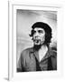 Cuban Rebel Ernesto "Che" Guevara with Lit Cigar Clenched Between Teeth and Left Arm in a Sling-Joe Scherschel-Framed Premium Photographic Print