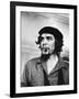 Cuban Rebel Ernesto "Che" Guevara with Lit Cigar Clenched Between Teeth and Left Arm in a Sling-Joe Scherschel-Framed Premium Photographic Print