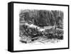 Cuban Rebels Fight the Spanish in Rio Hondo-null-Framed Stretched Canvas