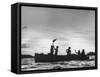 Cuban Refugees Arriving in the Us-null-Framed Stretched Canvas