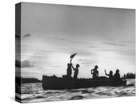 Cuban Refugees Arriving in the Us-null-Stretched Canvas