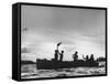 Cuban Refugees Arriving in the Us-null-Framed Stretched Canvas