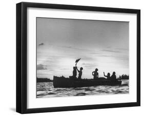 Cuban Refugees Arriving in the Us-null-Framed Photographic Print