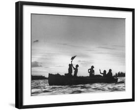 Cuban Refugees Arriving in the Us-null-Framed Photographic Print