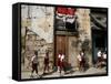 Cuban Students Walk Along a Street in Old Havana, Cuba, Monday, October 9, 2006-Javier Galeano-Framed Stretched Canvas