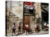 Cuban Students Walk Along a Street in Old Havana, Cuba, Monday, October 9, 2006-Javier Galeano-Stretched Canvas