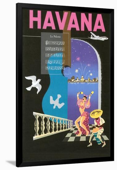 Cuban Travel Poster-null-Framed Art Print