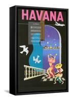 Cuban Travel Poster-null-Framed Stretched Canvas