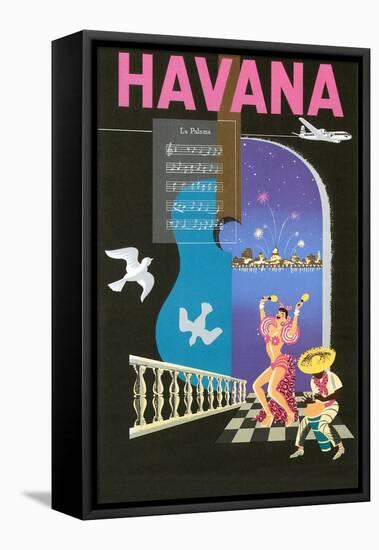 Cuban Travel Poster-null-Framed Stretched Canvas