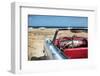 Cuban Vintage Car Parked on the Seacost in Havana-Alexander Yakovlev-Framed Photographic Print