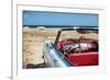 Cuban Vintage Car Parked on the Seacost in Havana-Alexander Yakovlev-Framed Photographic Print