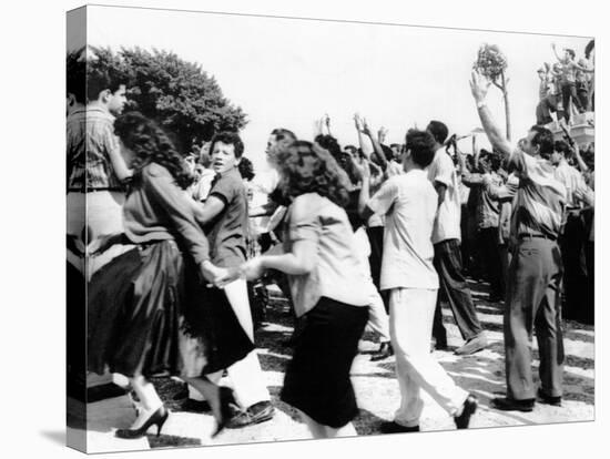 Cubans Celebrate the End of President Fulgencio Batista's Regime-null-Stretched Canvas