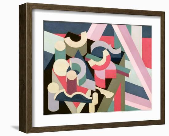 Cube Composition #1, 1925-26 (Oil & Pencil on Canvas)-Patrick Henry Bruce-Framed Giclee Print