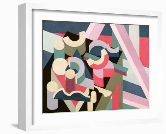 Cube Composition #1, 1925-26 (Oil & Pencil on Canvas)-Patrick Henry Bruce-Framed Giclee Print