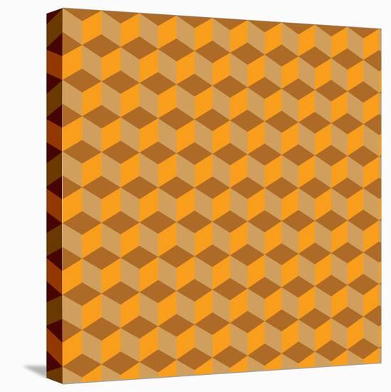 Cube Pattern-null-Stretched Canvas