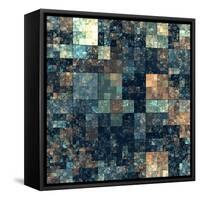 Cube Shape Kaleidoscope Abstract Background-Zurbagan-Framed Stretched Canvas