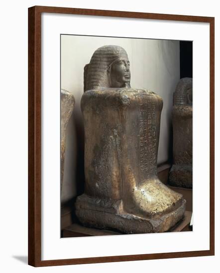Cube Shaped Statue of Bakenkhonsu, from Karnak-null-Framed Giclee Print