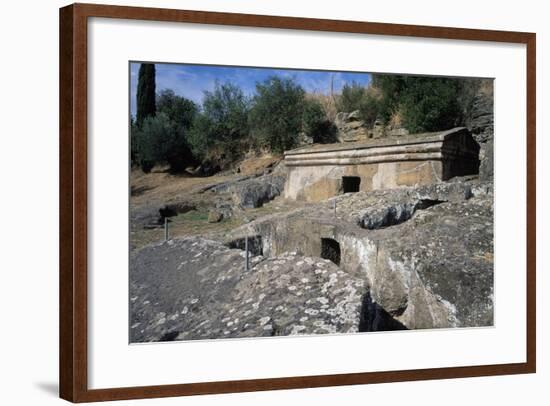 Cube Tomb, Etruscan Necropolis of Peschiera, Tuscania, Lazio, Italy-null-Framed Giclee Print