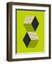 Cubes 2-Jazzberry Blue-Framed Art Print