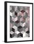 Cubes Rose-Design Fabrikken-Framed Art Print